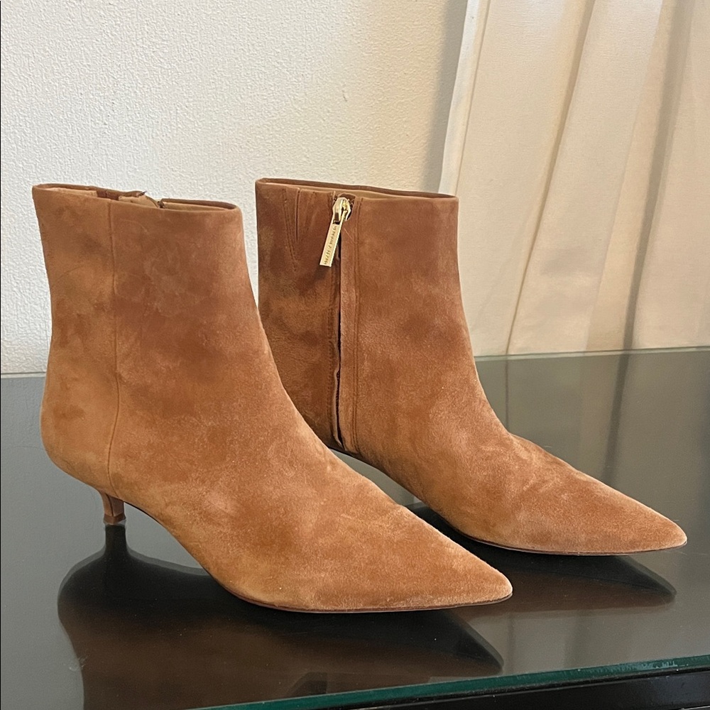 Veronica Beard Brown Suede Ankle Booties Sz 6.5 excellent condition!